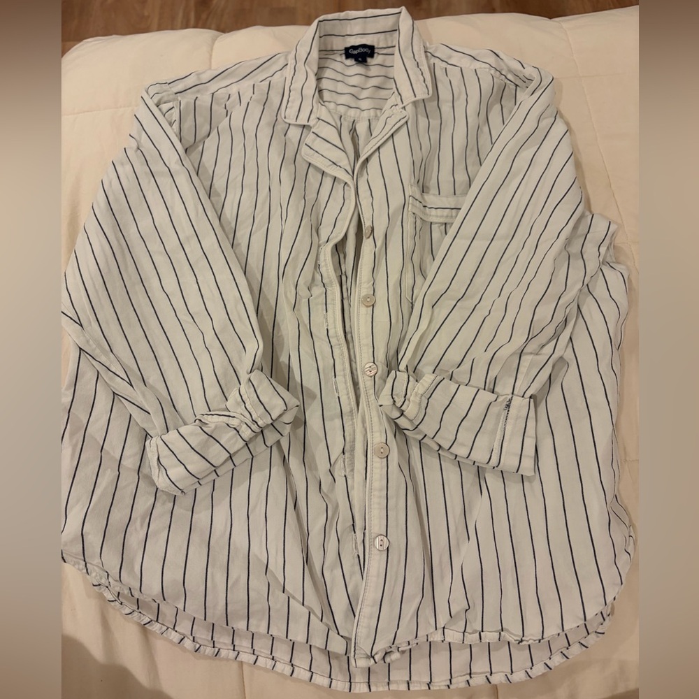Gap poplin pj shirt